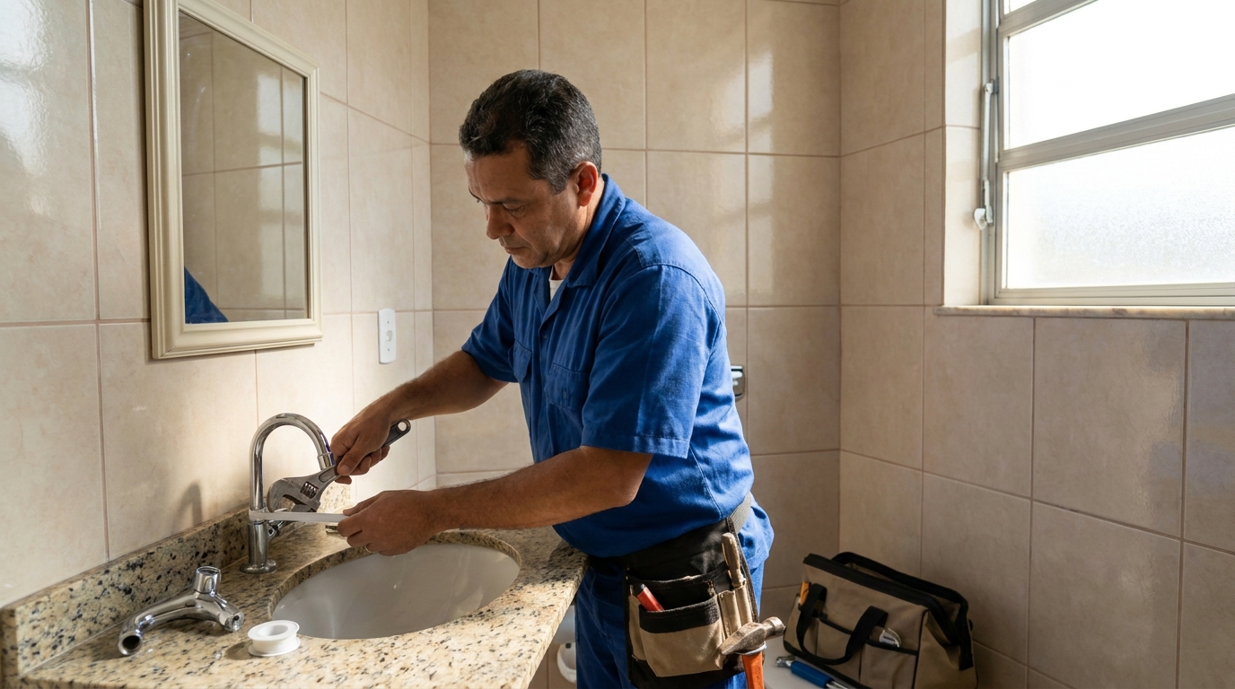 Instalação de torneira de banheiro em São Bernardo do Campo‑SP